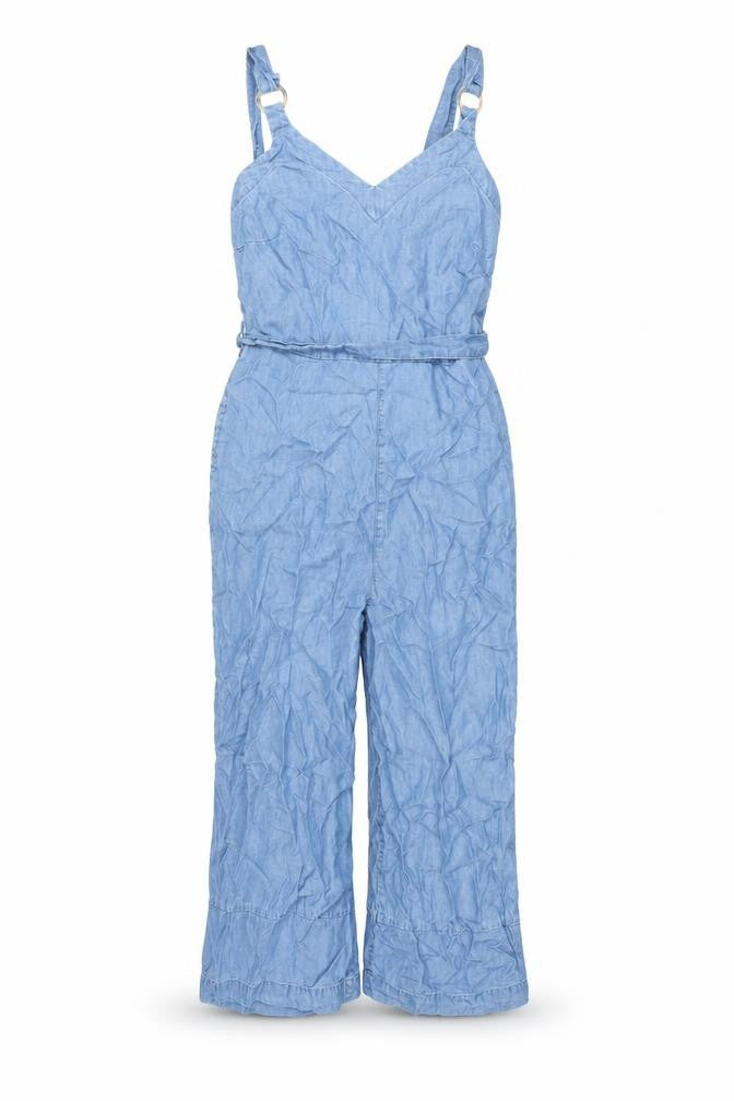F&F Womens Blue Lyocell Jumpsuit One-Piece Size 10 L20 in Pullover - Belted