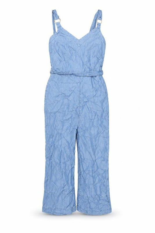 F&F Womens Blue Lyocell Jumpsuit One-Piece Size 10 L20 in Pullover - Belted