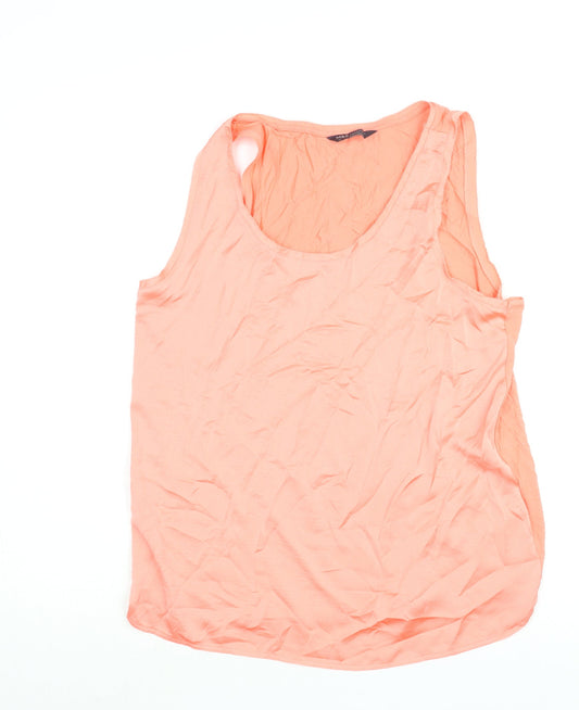 Marks and Spencer Womens Pink Polyester Camisole Blouse Size 12 Scoop Neck