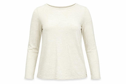 Front view of Autograph women’s gold polyester basic blouse, size UK 12, round neck