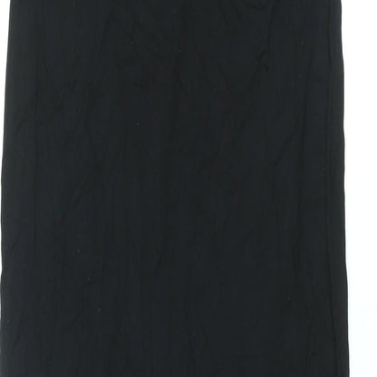 Boohoo Womens Black Viscose Maxi Size 10 Scoop Neck Pullover