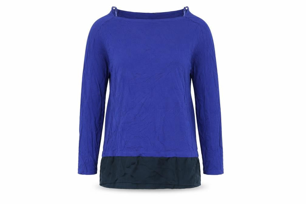 Marks and Womens Blue Viscose Basic Blouse Size 14 Square Neck