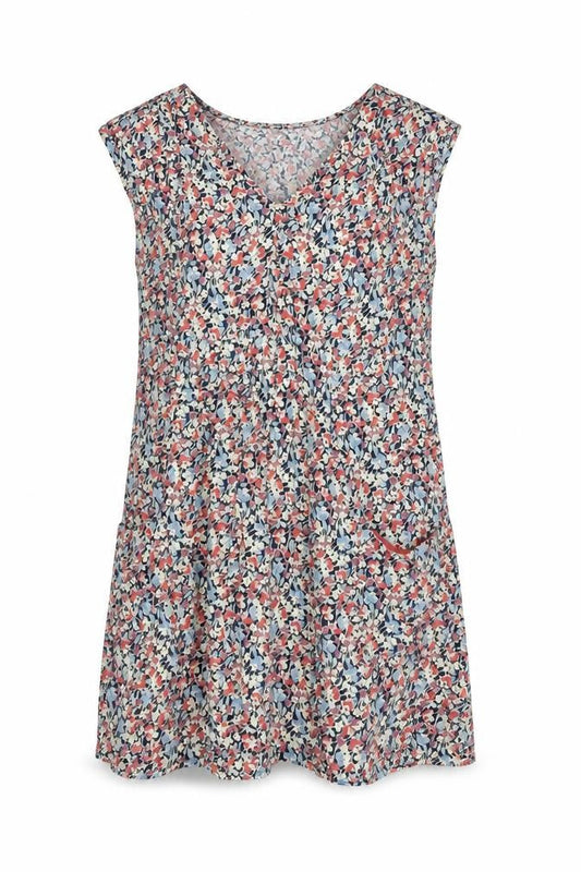 Jopules Womens Multicoloured Floral Viscose Mini Size 14 V-Neck Pullover