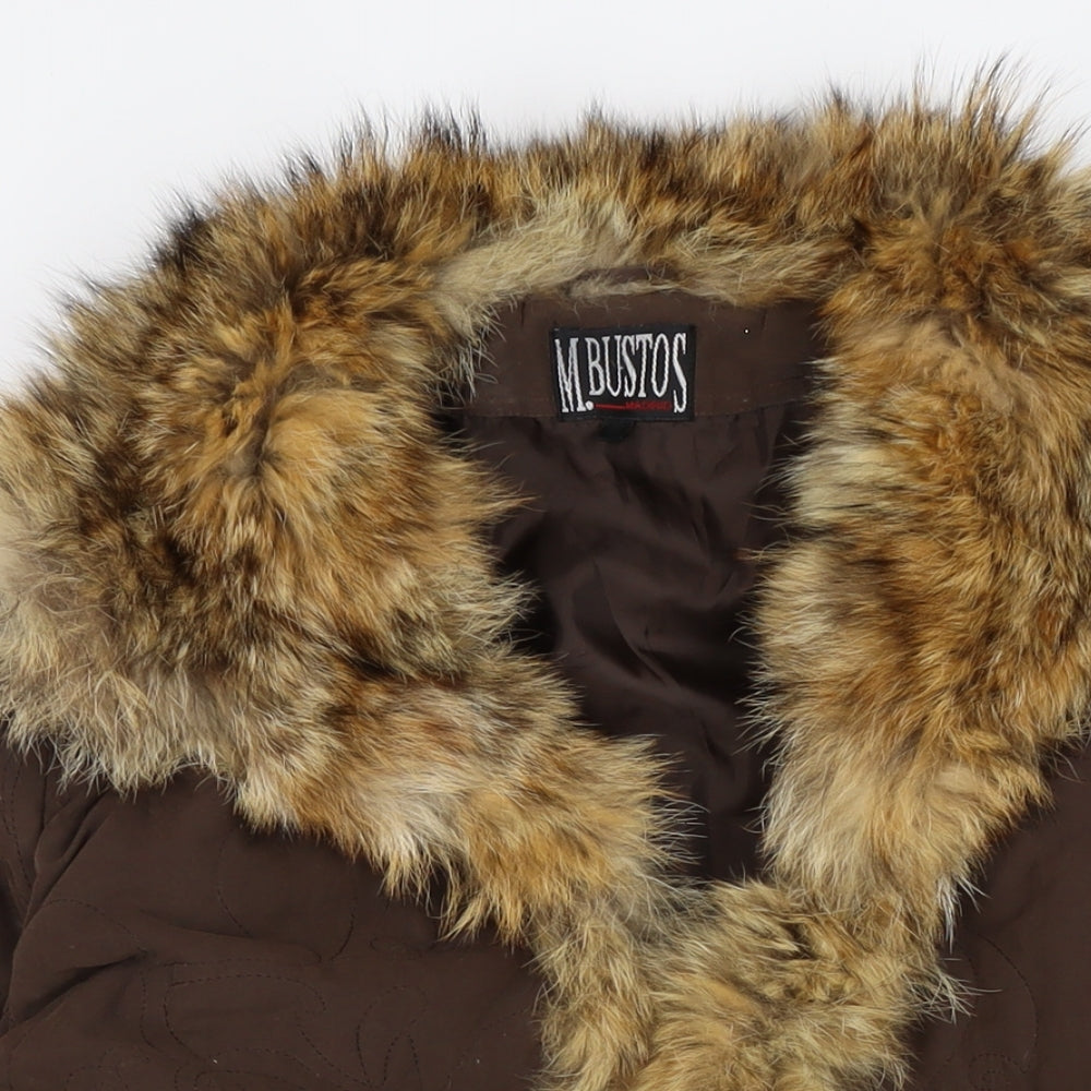 MBustos Womens Brown Jacket Size 18