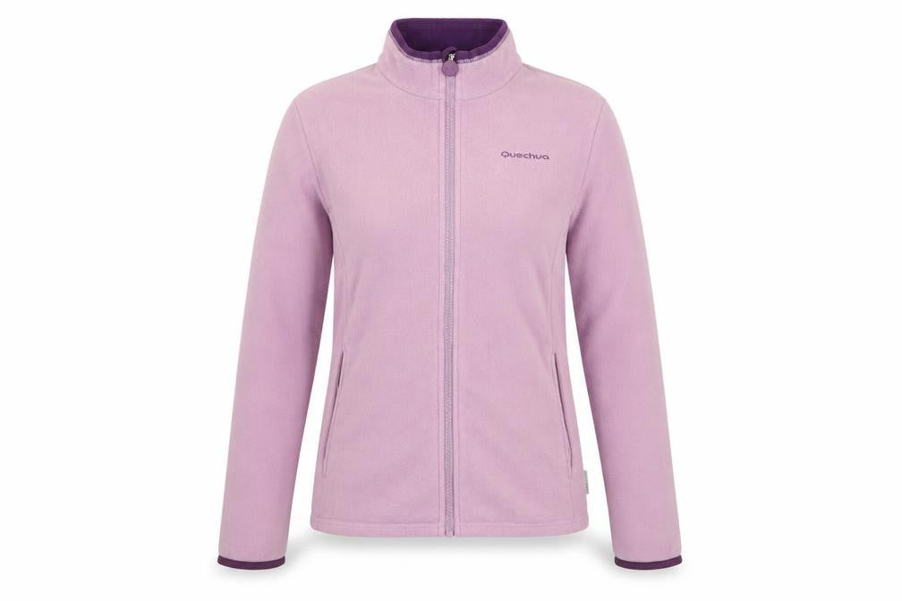 Quechua Womens Purple Crew Neck Polyester Full Zip Jumper Size 14