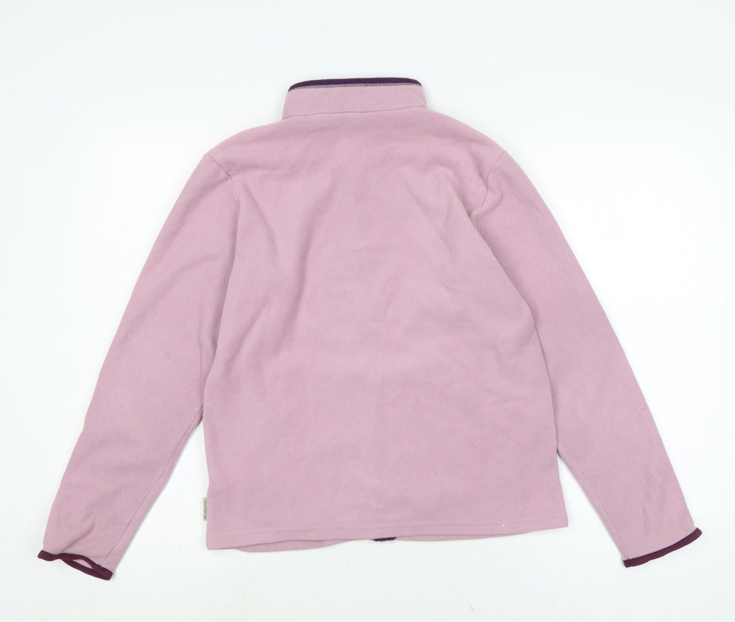 Quechua Womens Purple Crew Neck Polyester Full Zip Jumper Size 14