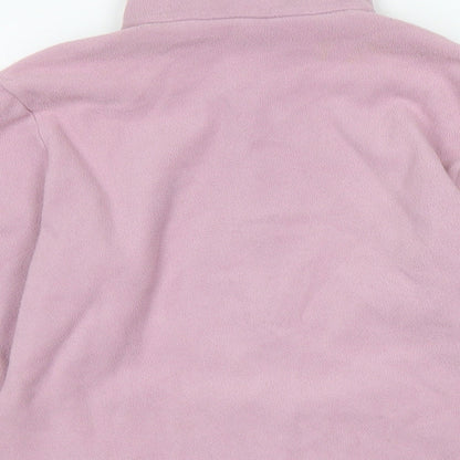 Quechua Womens Purple Crew Neck Polyester Full Zip Jumper Size 14