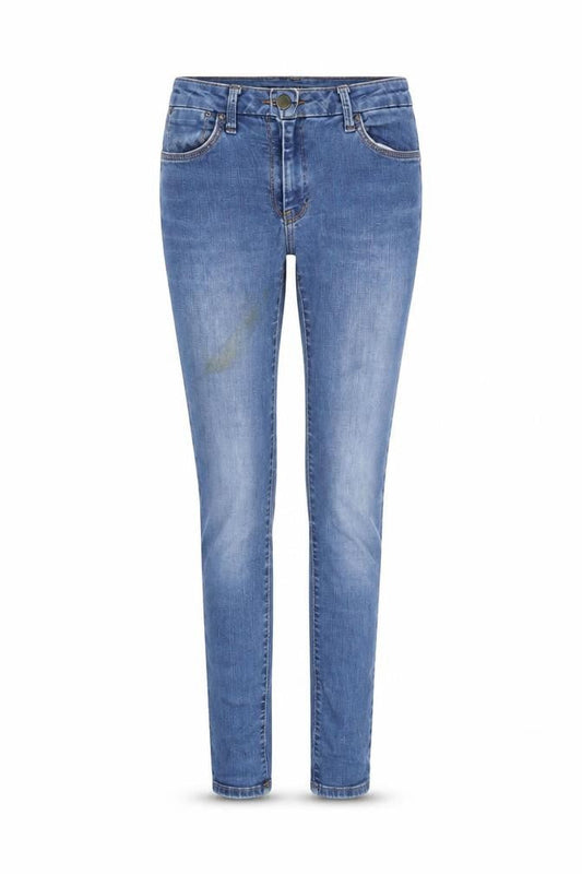 Marks & Spencer Womens Blue Cotton Blend Skinny Jeans Size 8 L25 in Regular Zip