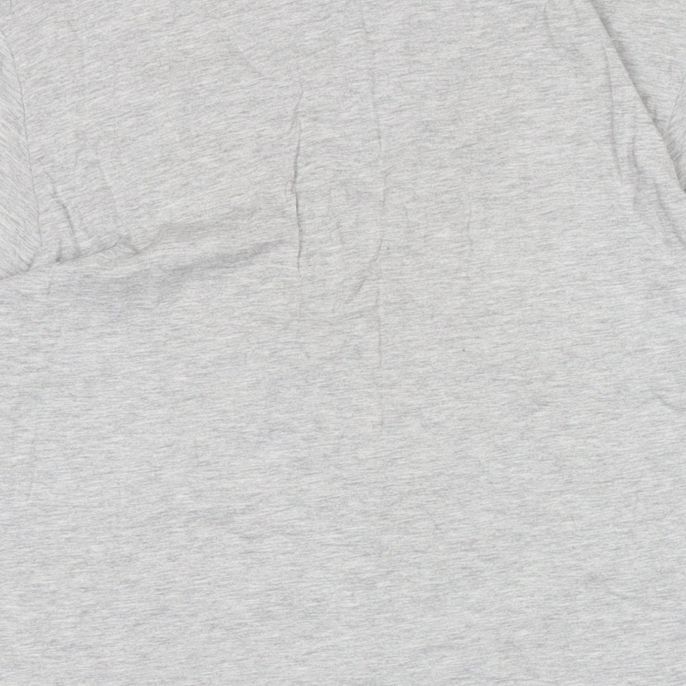 H&M Mens Grey Cotton T-Shirt Size M Crew Neck