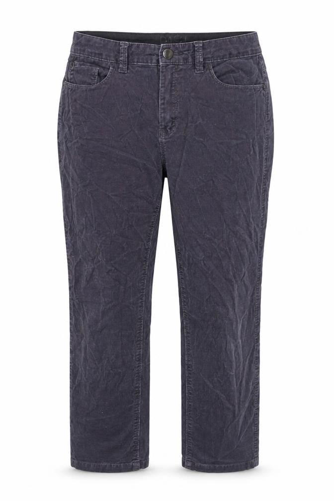 DASH Womens Grey Cotton Trousers Size 12 L23 in Regular Zip