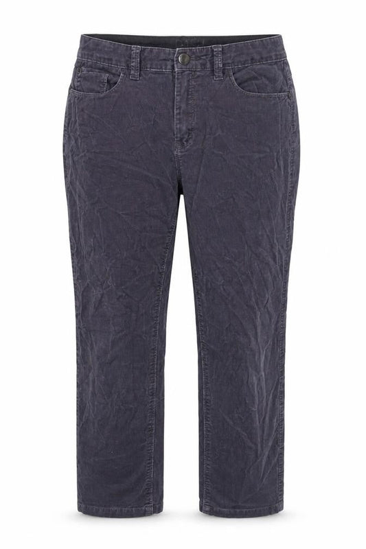 DASH Womens Grey Cotton Trousers Size 12 L23 in Regular Zip