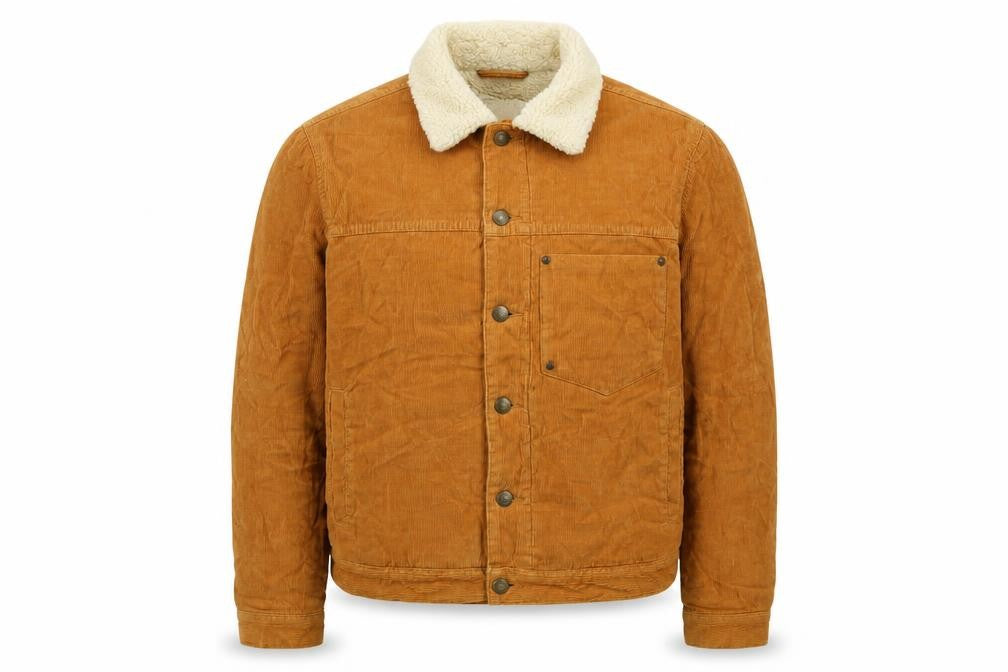 Topman Mens Brown Biker Jacket Size S Button