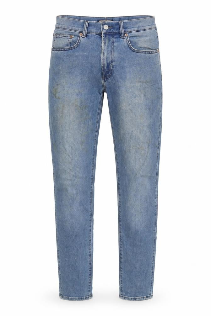 H&M Mens Blue Cotton Blend Straight Jeans Size 30 in L29 in Regular Zip