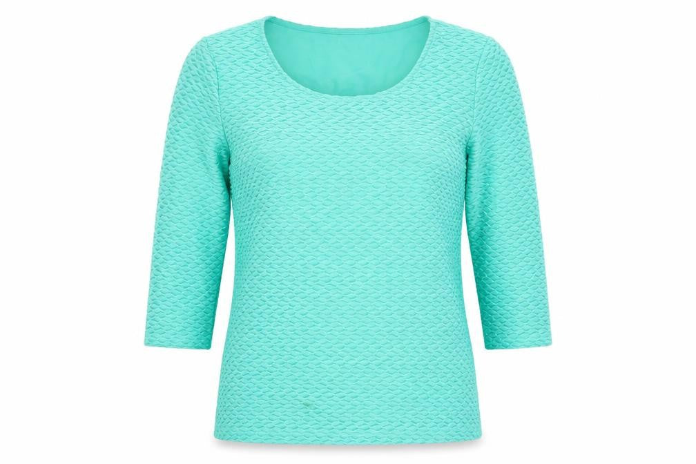 Marks & Spencer Womens Green Polyester Basic T-Shirt Size 10 Round Neck