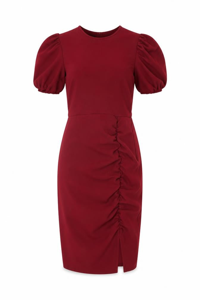 Quiz Womens Red Polyester Bodycon Size 8 Round Neck Pullover