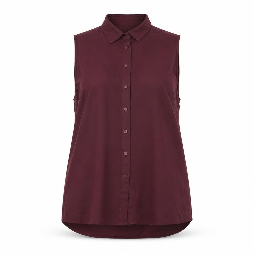 New Look Womens Purple Polyester Basic Button-Up Size 12 Collared