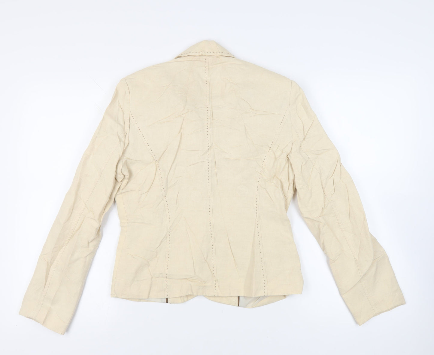 Per Una Womens Beige Jacket Blazer Size 10 Button