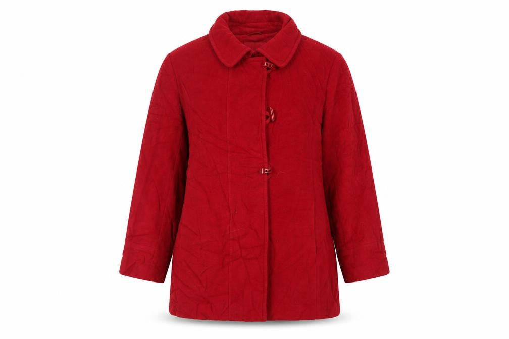EWM Womens Red Pea Coat Coat Size 20 Toggle