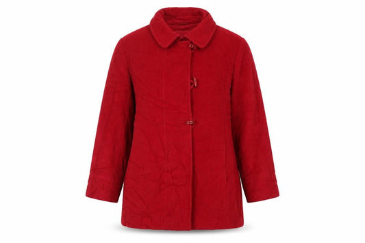 EWM Womens Red Pea Coat Coat Size 20 Toggle