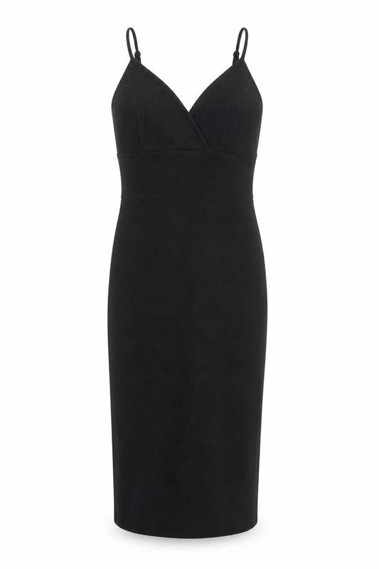Miss Selfridge Womens Black Polyester Bodycon Size 10 Sweetheart Pullover