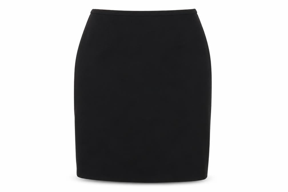 AMARANTO Womens Black Polyester Straight & Pencil Skirt Size 16 Zip