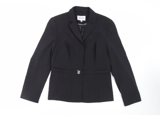 NEXT Womens Black Jacket Blazer Size 14 Hook & Eye