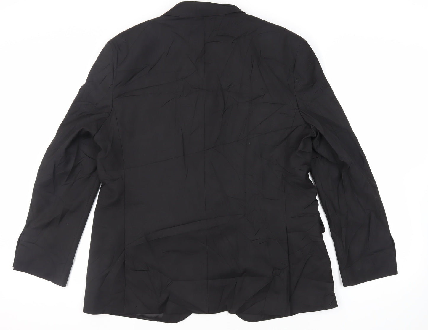 Marks and Spencer Mens Black Polyester Jacket Suit Jacket Size 44 Regular