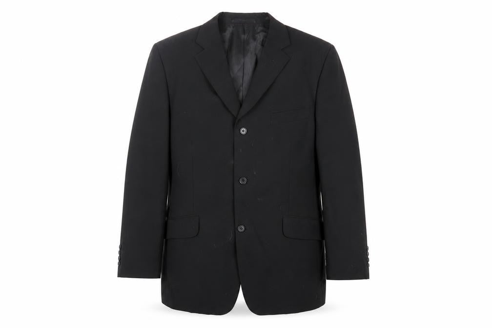Charlton Gray Mens Black Polyester Jacket Blazer Size 42 Regular
