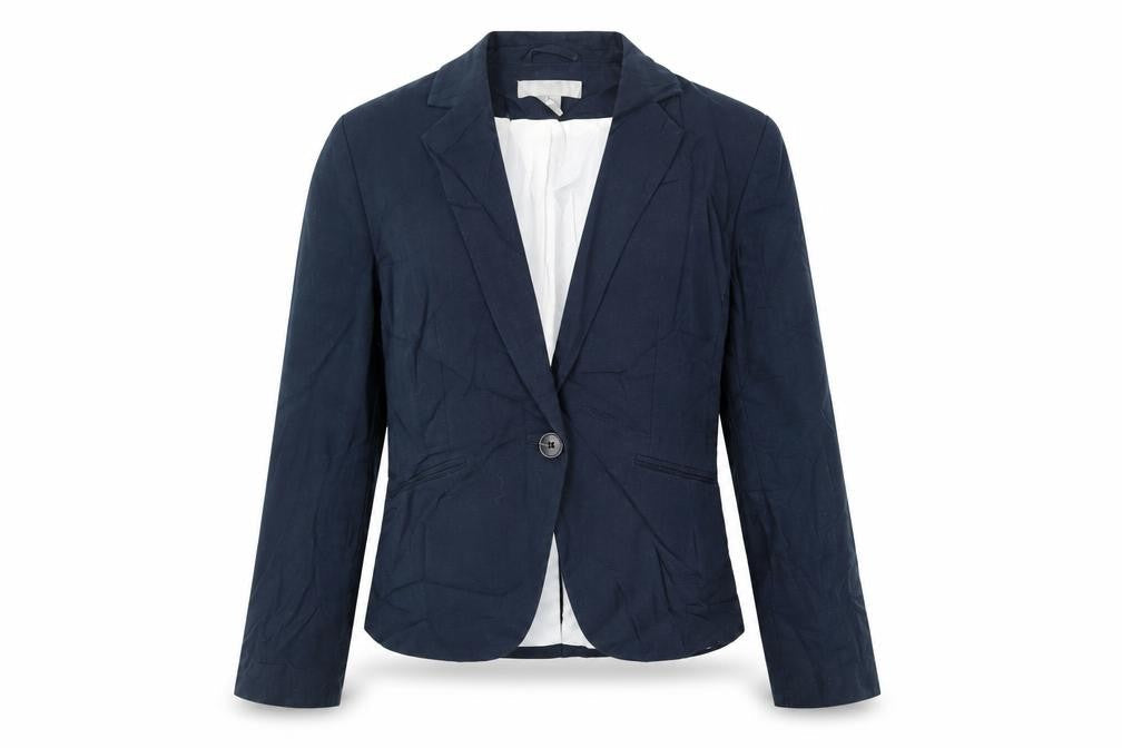 H&M Womens Blue Jacket Blazer Size 8 Button