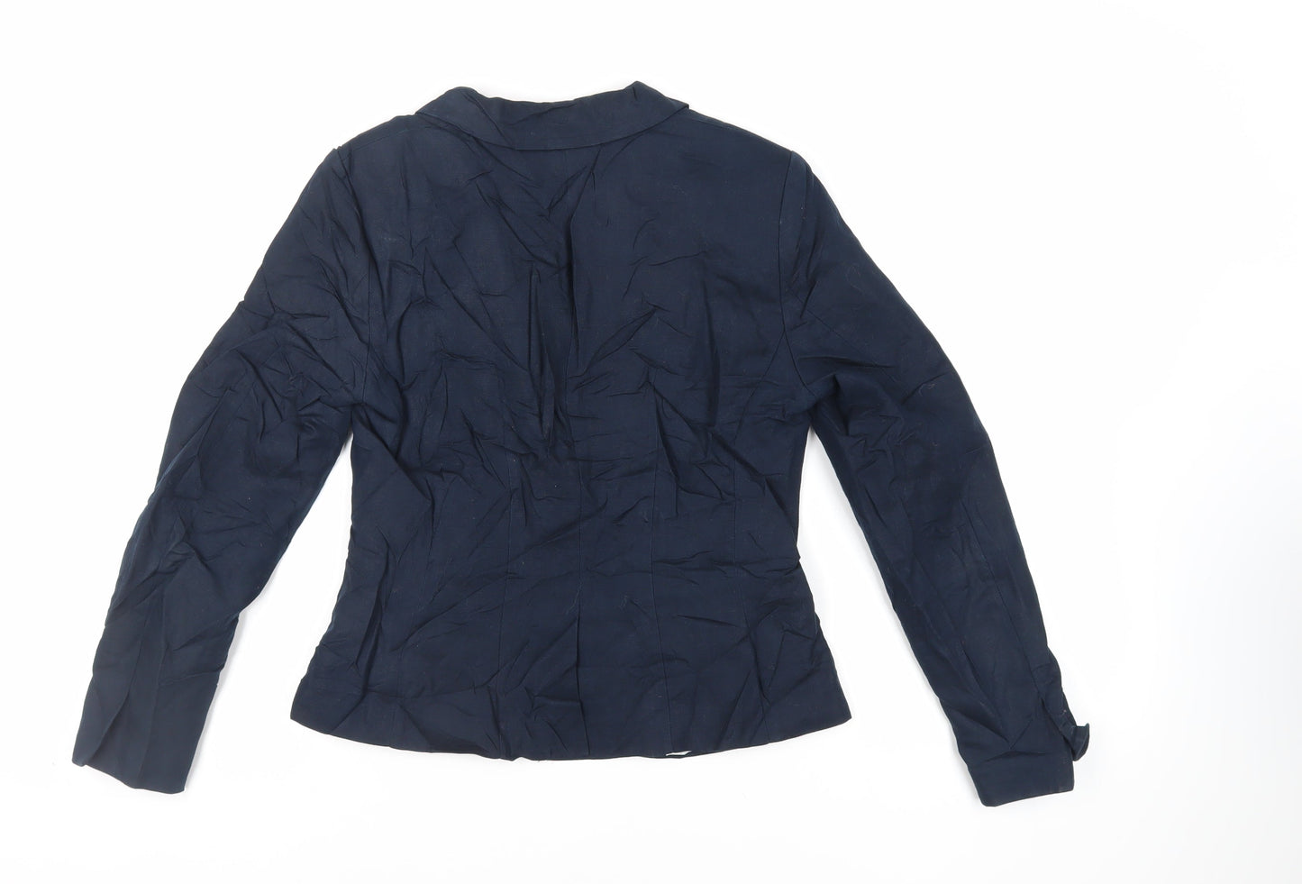 H&M Womens Blue Jacket Blazer Size 8 Button