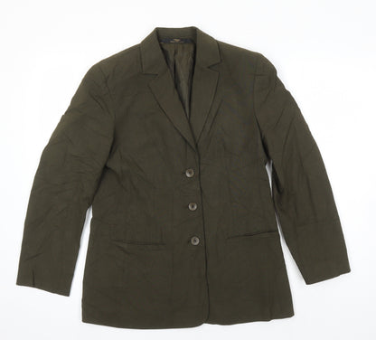 St Michael Womens Green Jacket Blazer Size 10