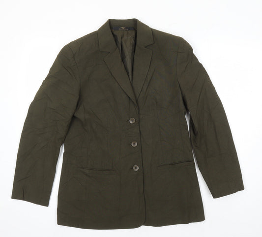 St Michael Womens Green Jacket Blazer Size 10