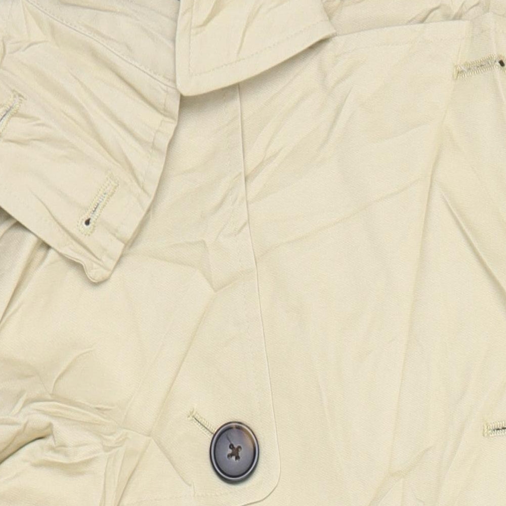 M&S Womens Beige Overcoat Coat Size 14