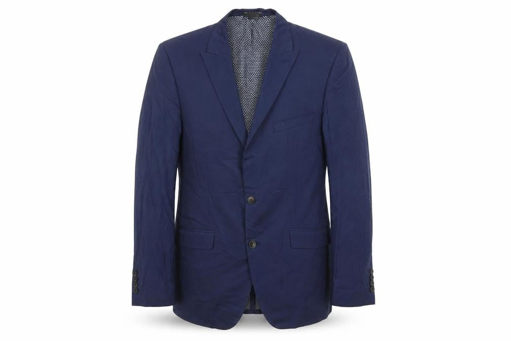 Marks & Spencer Mens Blue Polyester Jacket Suit Jacket Size 42 Regular