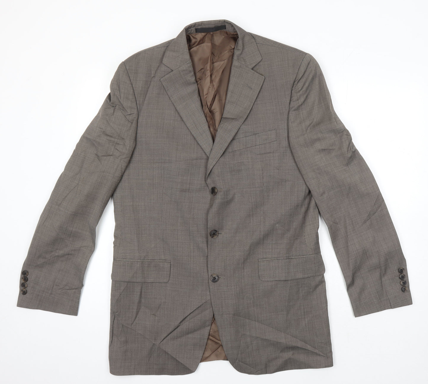 Marks and Spencer Mens Brown Wool Jacket Suit Jacket Size 40 Regular