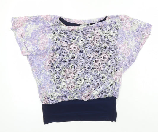 Emma Jay Womens Multicoloured Polyester Tunic Blouse Size 12 Boat Neck