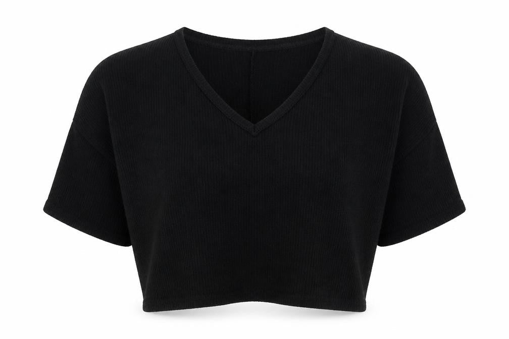 New Look Womens Black V-Neck Viscose Pullover Jumper Size M
