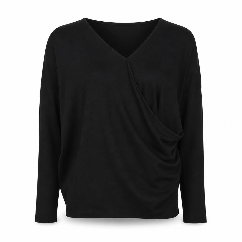 Dorothy Perkins Womens Black V-Neck Polyester Pullover Jumper Size 12