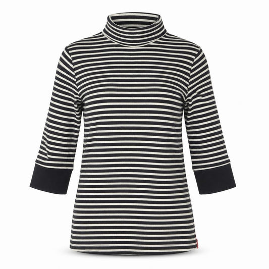 Next Womens Blue Round Neck Striped Cotton Pullover Jumper Size 10
