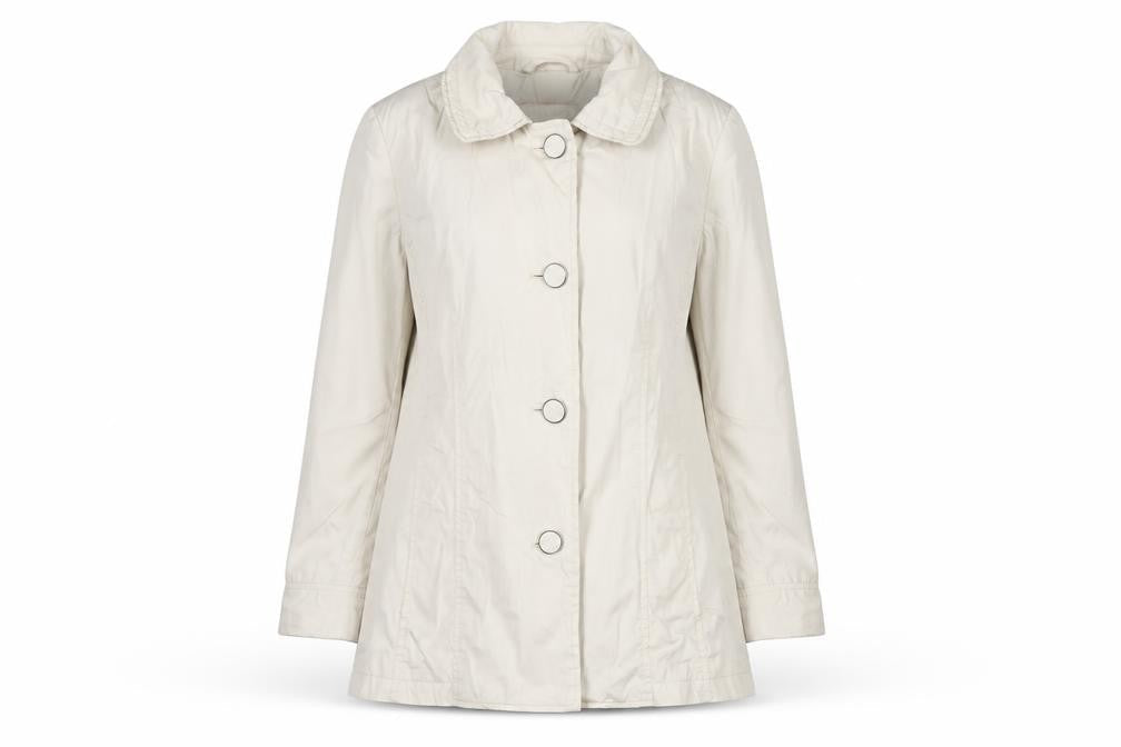 Per Una Womens Beige Pea Coat Coat Size 10 Button