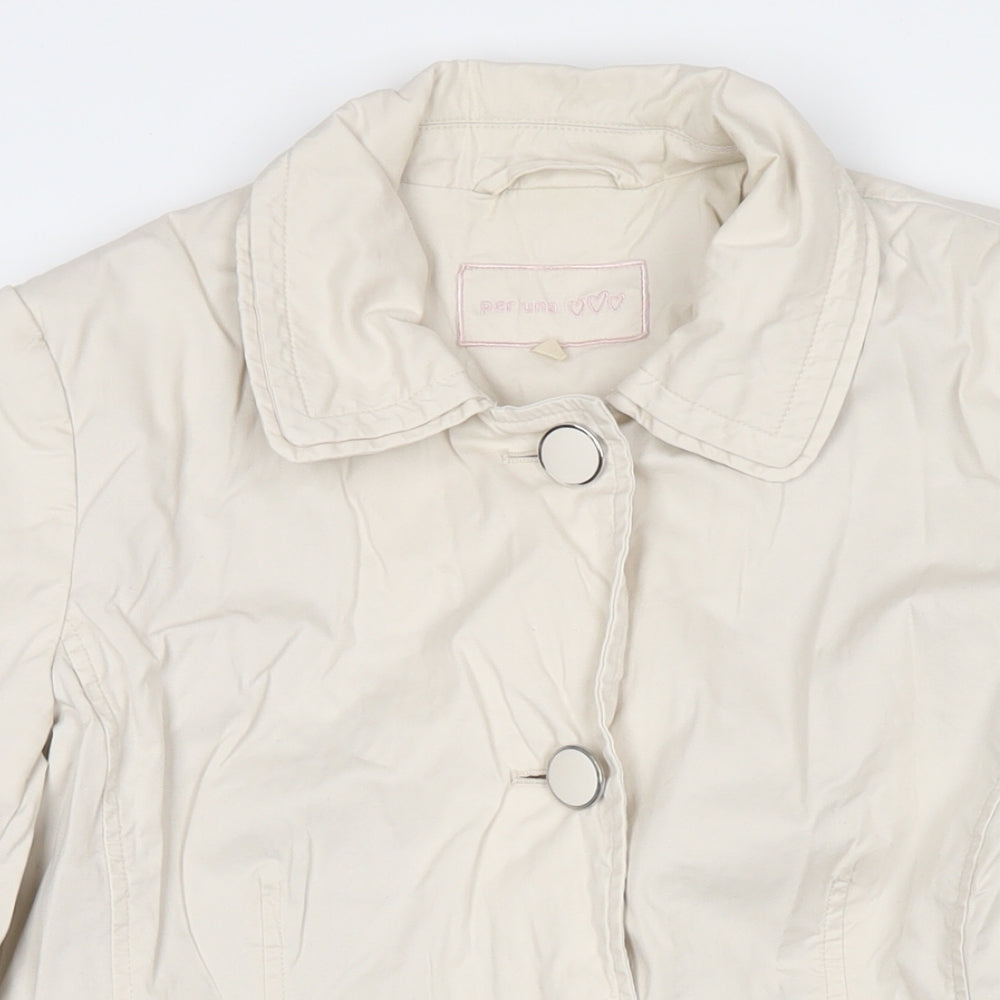 Per Una Womens Beige Pea Coat Coat Size 10 Button