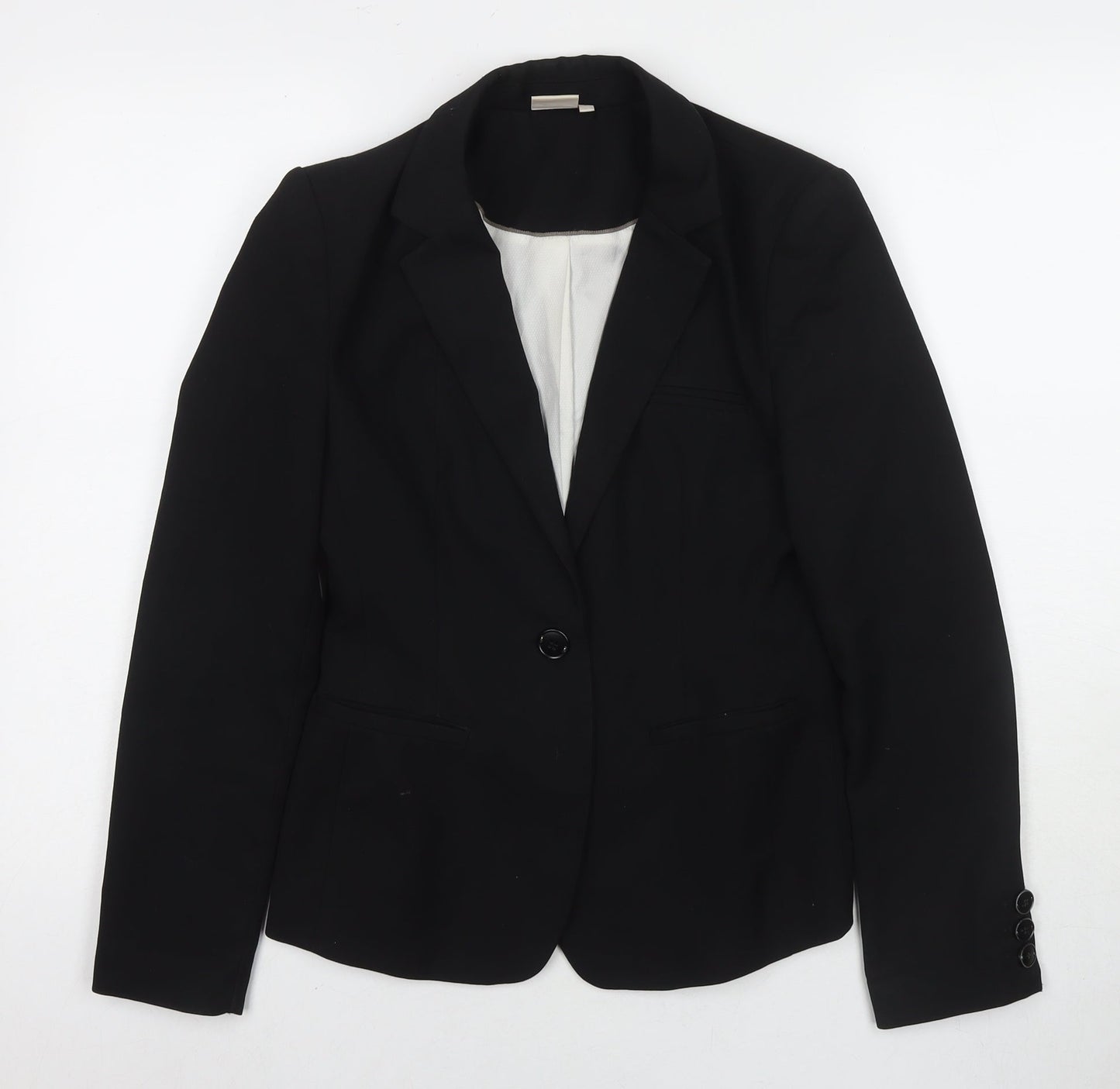 NEXT Womens Black Jacket Blazer Size 8 Button