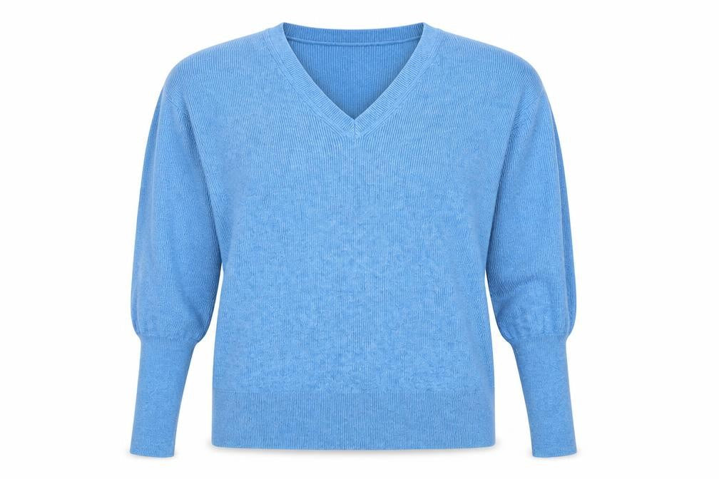 Marks & Spencer Womens Blue Round Neck Polyester Pullover Jumper Size M