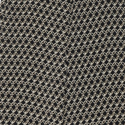 H&M Womens Black Geometric Polyester Trousers Size 8 L29 in Regular