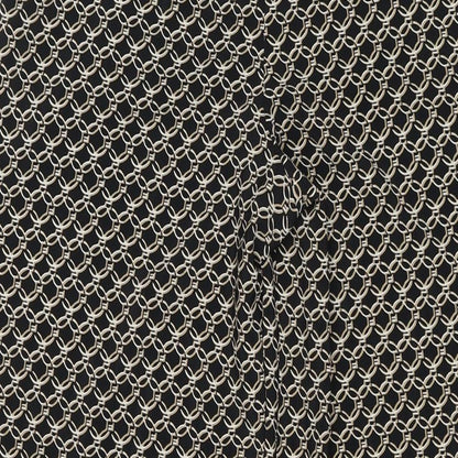 H&M Womens Black Geometric Polyester Trousers Size 8 L29 in Regular