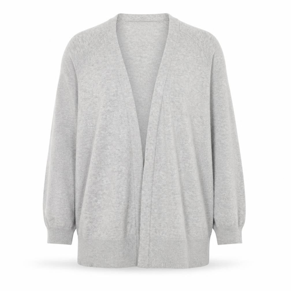 Marks & Spencer Womens Grey V-Neck Polyacrylate Fibre Cape Jumper Size M