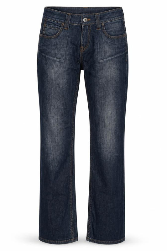 IRIS Womens Blue Cotton Straight Jeans Size 28 L32 in Regular Zip