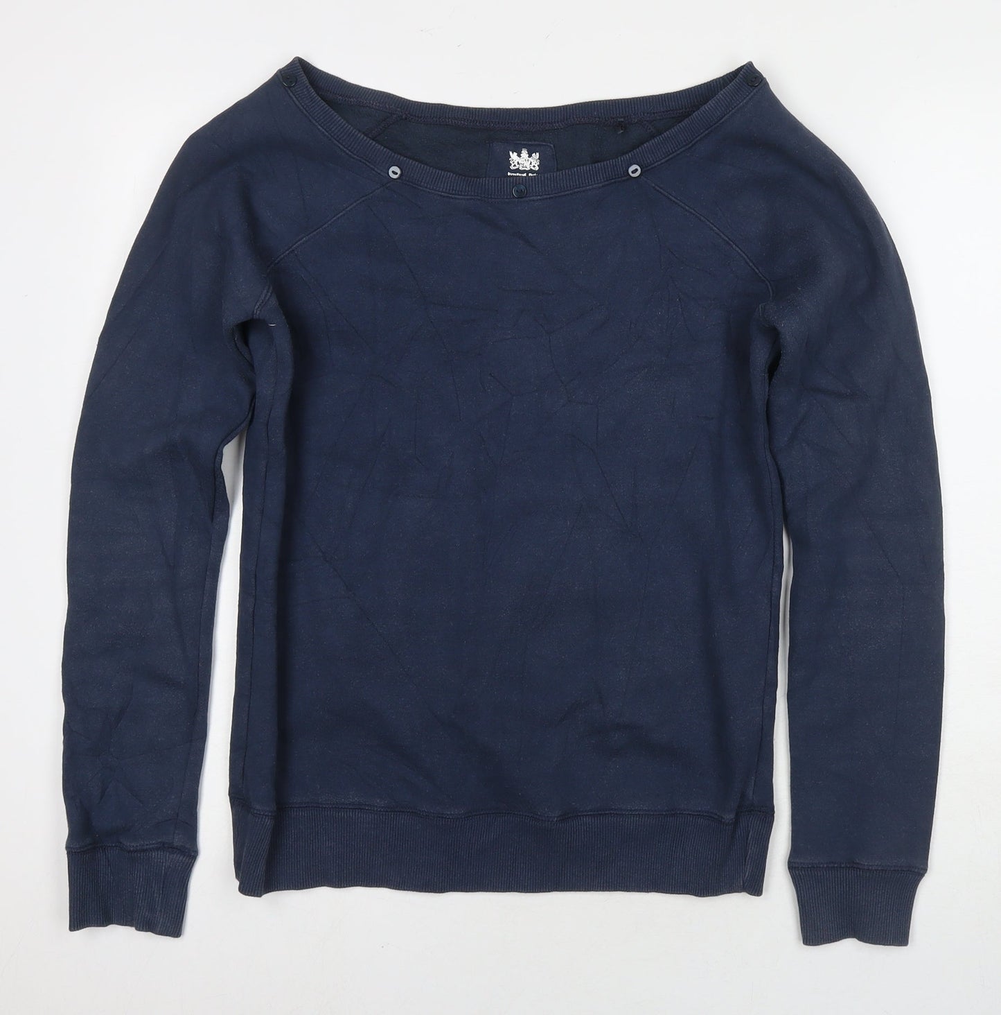 River Island Womens Blue Cotton Pullover Sweatshirt Size 10 Pullover