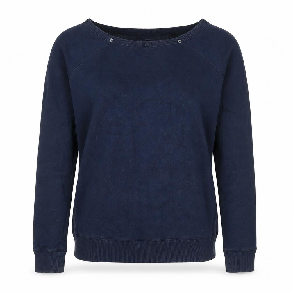 River Island Womens Blue Cotton Pullover Sweatshirt Size 10 Pullover