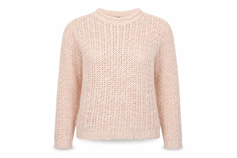 Dorothy Perkins Womens Beige Round Neck Acrylic Pullover Jumper Size 16